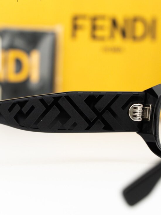 Fendi Women Eyeglasses Rectangular Black Demo FE50115I 001 NEW AUTHENTIC main image 5